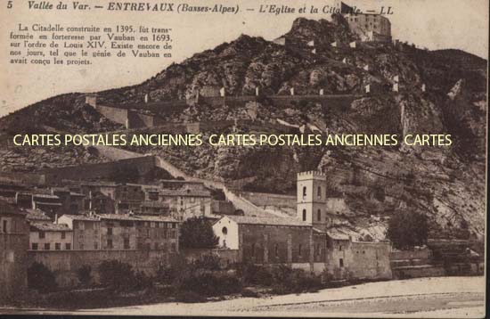 Cartes postales anciennes > CARTES POSTALES > carte postale ancienne > cartes-postales-ancienne.com Provence alpes cote d'azur Alpes de haute provence Entrevaux