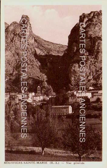 Cartes postales anciennes > CARTES POSTALES > carte postale ancienne > cartes-postales-ancienne.com Provence alpes cote d'azur Alpes de haute provence Moustiers Sainte Marie