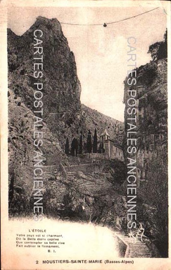 Cartes postales anciennes > CARTES POSTALES > carte postale ancienne > cartes-postales-ancienne.com Provence alpes cote d'azur Alpes de haute provence Moustiers Sainte Marie