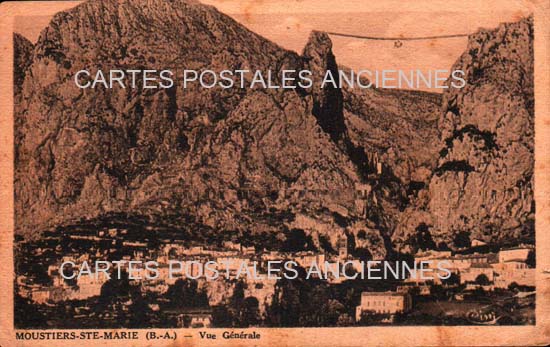 Cartes postales anciennes > CARTES POSTALES > carte postale ancienne > cartes-postales-ancienne.com Provence alpes cote d'azur Alpes de haute provence Moustiers Sainte Marie