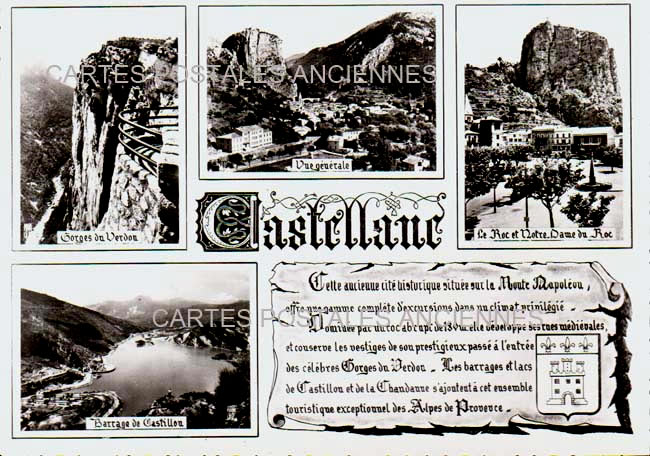 Cartes postales anciennes > CARTES POSTALES > carte postale ancienne > cartes-postales-ancienne.com Provence alpes cote d'azur Alpes de haute provence Castellane