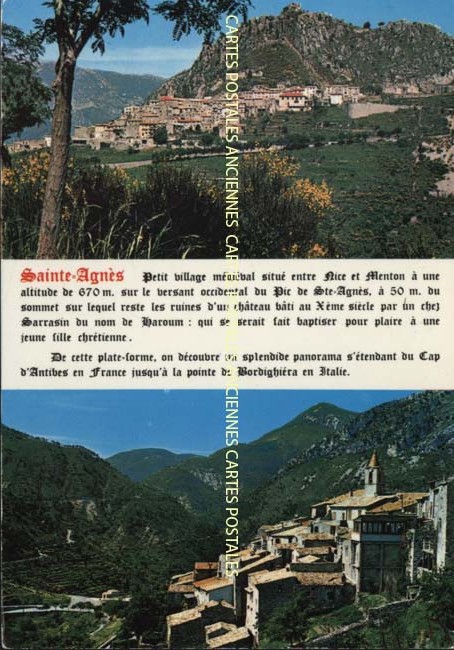 Cartes postales anciennes > CARTES POSTALES > carte postale ancienne > cartes-postales-ancienne.com Provence alpes cote d'azur Alpes maritimes Sainte Agnes