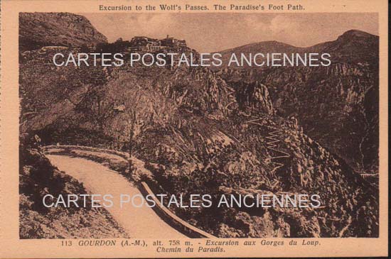 Cartes postales anciennes > CARTES POSTALES > carte postale ancienne > cartes-postales-ancienne.com Provence alpes cote d'azur Alpes maritimes Gourdon