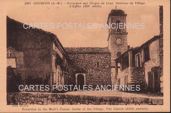 Cartes postales anciennes > CARTES POSTALES > carte postale ancienne > cartes-postales-ancienne.com Provence alpes cote d'azur Alpes maritimes Gourdon