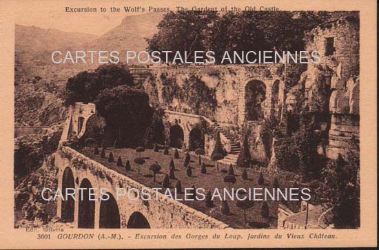 Cartes postales anciennes > CARTES POSTALES > carte postale ancienne > cartes-postales-ancienne.com Provence alpes cote d'azur Alpes maritimes Gourdon