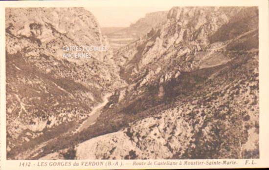 Cartes postales anciennes > CARTES POSTALES > carte postale ancienne > cartes-postales-ancienne.com Alpes de haute provence  Moustiers Sainte Marie