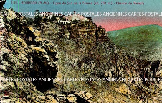 Cartes postales anciennes > CARTES POSTALES > carte postale ancienne > cartes-postales-ancienne.com Provence alpes cote d'azur Alpes maritimes Gourdon