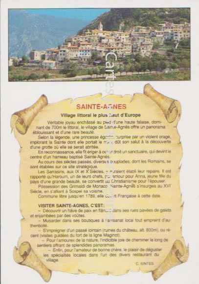 Cartes postales anciennes > CARTES POSTALES > carte postale ancienne > cartes-postales-ancienne.com Provence alpes cote d'azur Alpes maritimes Sainte Agnes