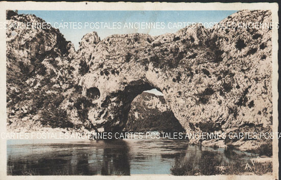 Cartes postales anciennes > CARTES POSTALES > carte postale ancienne > cartes-postales-ancienne.com Auvergne rhone alpes Ardeche Vallon Pont D Arc