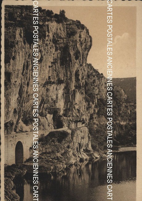 Cartes postales anciennes > CARTES POSTALES > carte postale ancienne > cartes-postales-ancienne.com Auvergne rhone alpes Ardeche Vallon Pont D Arc