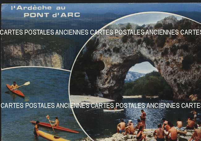 Cartes postales anciennes > CARTES POSTALES > carte postale ancienne > cartes-postales-ancienne.com Auvergne rhone alpes Ardeche Vallon Pont D Arc