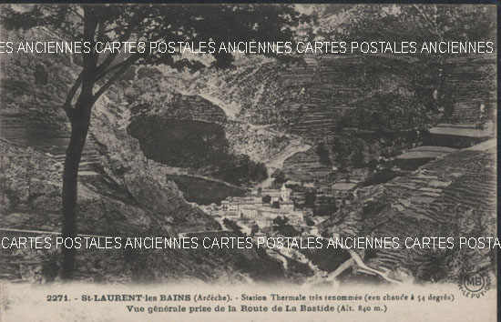 Cartes postales anciennes > CARTES POSTALES > carte postale ancienne > cartes-postales-ancienne.com Auvergne rhone alpes Ardeche Saint Laurent Les Bains