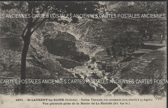 Cartes postales anciennes > CARTES POSTALES > carte postale ancienne > cartes-postales-ancienne.com Auvergne rhone alpes Ardeche Saint Laurent Les Bains