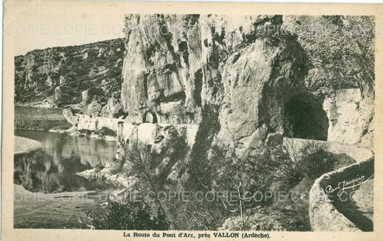 Cartes postales anciennes > CARTES POSTALES > carte postale ancienne > cartes-postales-ancienne.com Auvergne rhone alpes Ardeche Vallon Pont D Arc