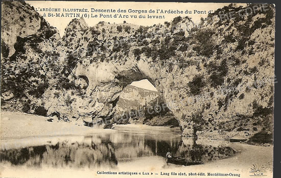 Cartes postales anciennes > CARTES POSTALES > carte postale ancienne > cartes-postales-ancienne.com Auvergne rhone alpes Ardeche Vallon Pont D Arc