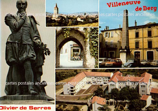 Cartes postales anciennes > CARTES POSTALES > carte postale ancienne > cartes-postales-ancienne.com Auvergne rhone alpes Ardeche Villeneuve De Berg