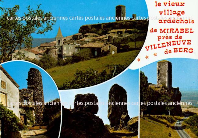 Cartes postales anciennes > CARTES POSTALES > carte postale ancienne > cartes-postales-ancienne.com Auvergne rhone alpes Ardeche Mirabel