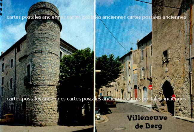 Cartes postales anciennes > CARTES POSTALES > carte postale ancienne > cartes-postales-ancienne.com Auvergne rhone alpes Ardeche Villeneuve De Berg