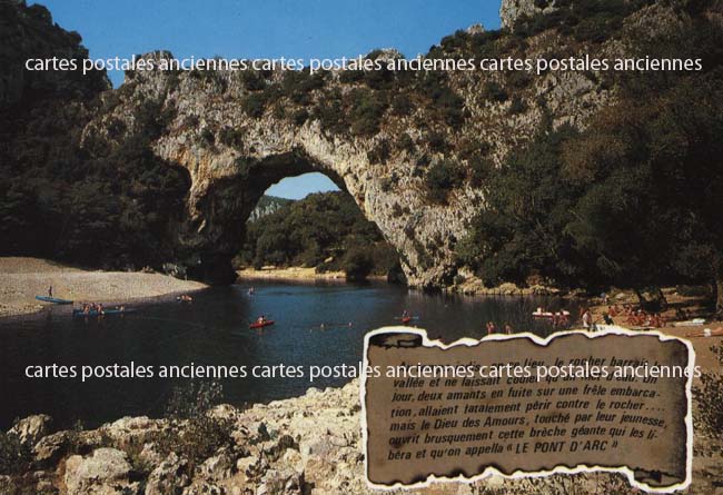 Cartes postales anciennes > CARTES POSTALES > carte postale ancienne > cartes-postales-ancienne.com Ardeche  Vallon Pont D Arc