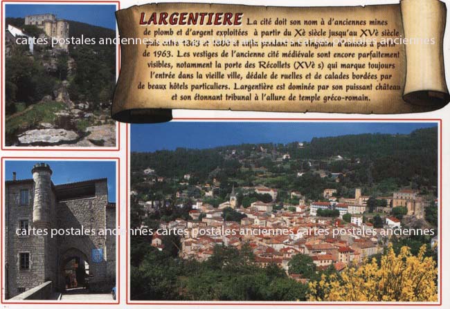 Cartes postales anciennes > CARTES POSTALES > carte postale ancienne > cartes-postales-ancienne.com Auvergne rhone alpes Ardeche Largentiere