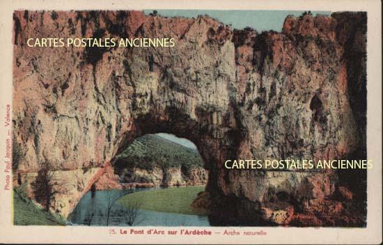 Cartes postales anciennes > CARTES POSTALES > carte postale ancienne > cartes-postales-ancienne.com Ardeche  Vallon Pont d'Arc