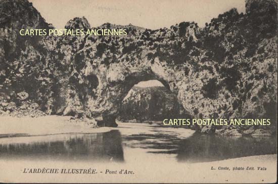 Cartes postales anciennes > CARTES POSTALES > carte postale ancienne > cartes-postales-ancienne.com Ardeche  Vallon Pont d'Arc