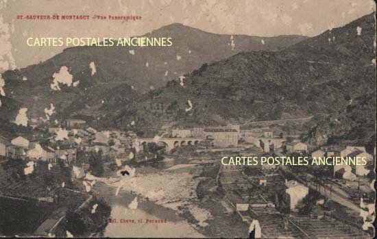Cartes postales anciennes > CARTES POSTALES > carte postale ancienne > cartes-postales-ancienne.com Auvergne rhone alpes Ardeche Saint Sauveur De Montagut