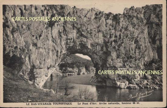 Cartes postales anciennes > CARTES POSTALES > carte postale ancienne > cartes-postales-ancienne.com Ardeche  Vallon Pont d'Arc