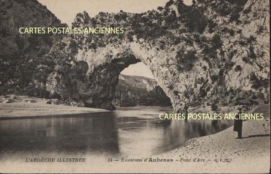 Cartes postales anciennes > CARTES POSTALES > carte postale ancienne > cartes-postales-ancienne.com Ardeche  Vallon Pont d'Arc