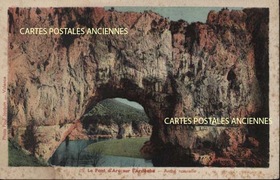Cartes postales anciennes > CARTES POSTALES > carte postale ancienne > cartes-postales-ancienne.com Ardeche  Vallon Pont d'Arc