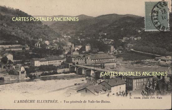 Cartes postales anciennes > CARTES POSTALES > carte postale ancienne > cartes-postales-ancienne.com Auvergne rhone alpes Ardeche Vals Les Bains