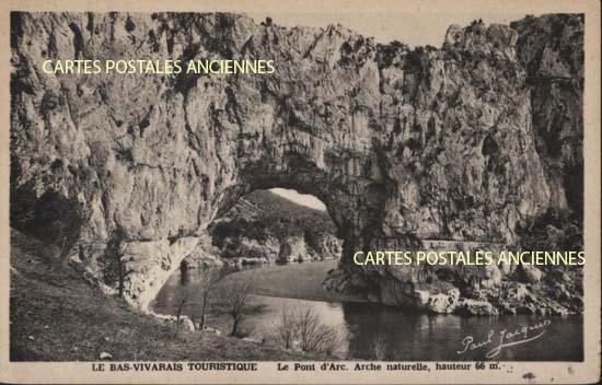 Cartes postales anciennes > CARTES POSTALES > carte postale ancienne > cartes-postales-ancienne.com Ardeche  Vallon Pont d'Arc