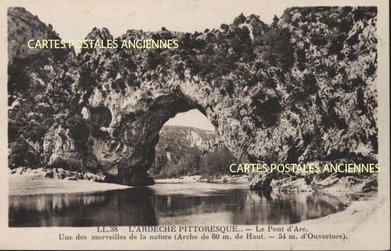 Cartes postales anciennes > CARTES POSTALES > carte postale ancienne > cartes-postales-ancienne.com Ardeche  Vallon Pont d'Arc