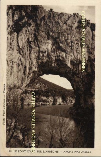 Cartes postales anciennes > CARTES POSTALES > carte postale ancienne > cartes-postales-ancienne.com Ardeche  Vallon Pont d'Arc