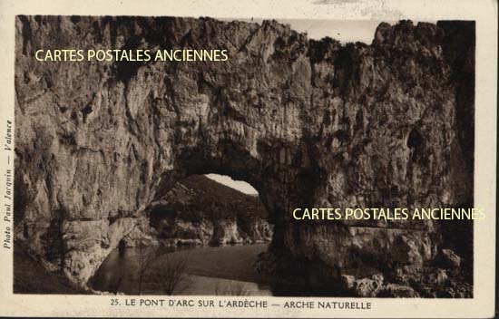Cartes postales anciennes > CARTES POSTALES > carte postale ancienne > cartes-postales-ancienne.com Ardeche  Vallon Pont d'Arc