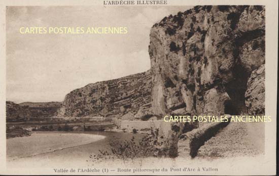 Cartes postales anciennes > CARTES POSTALES > carte postale ancienne > cartes-postales-ancienne.com Ardeche  Vallon Pont d'Arc