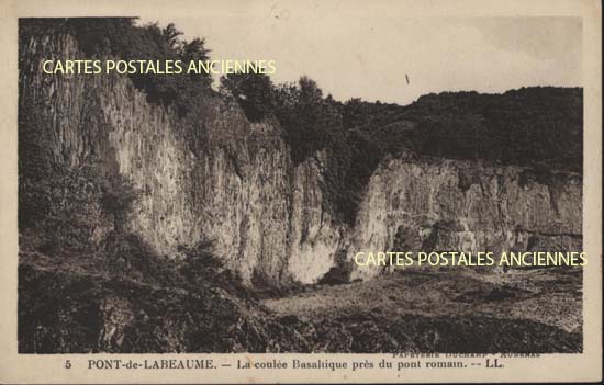 Cartes postales anciennes > CARTES POSTALES > carte postale ancienne > cartes-postales-ancienne.com Auvergne rhone alpes Ardeche Pont De Labeaume