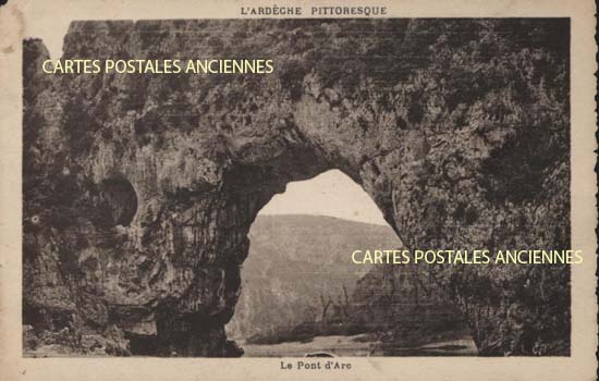 Cartes postales anciennes > CARTES POSTALES > carte postale ancienne > cartes-postales-ancienne.com Ardeche  Vallon Pont d'Arc