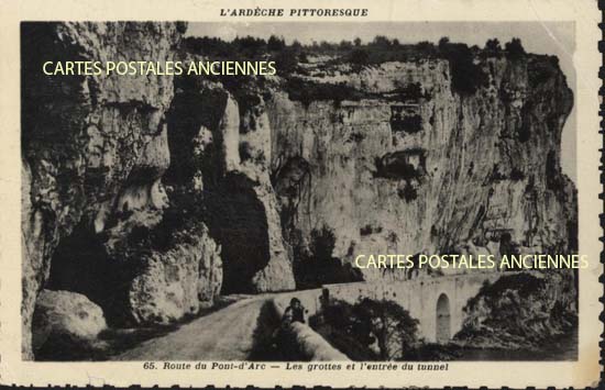 Cartes postales anciennes > CARTES POSTALES > carte postale ancienne > cartes-postales-ancienne.com Ardeche  Vallon Pont d'Arc