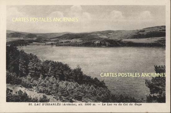 Cartes postales anciennes > CARTES POSTALES > carte postale ancienne > cartes-postales-ancienne.com Ardeche  Le Lac d'Issarles