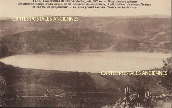 Cartes postales anciennes > CARTES POSTALES > carte postale ancienne > cartes-postales-ancienne.com Ardeche  Le Lac d'Issarles