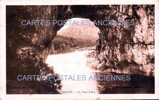 Cartes postales anciennes > CARTES POSTALES > carte postale ancienne > cartes-postales-ancienne.com Ardeche  Vallon Pont d'Arc