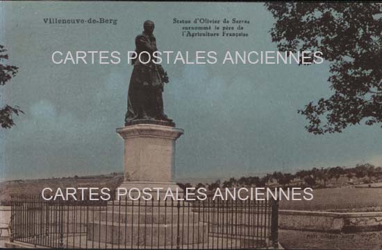 Cartes postales anciennes > CARTES POSTALES > carte postale ancienne > cartes-postales-ancienne.com Auvergne rhone alpes Ardeche Villeneuve De Berg
