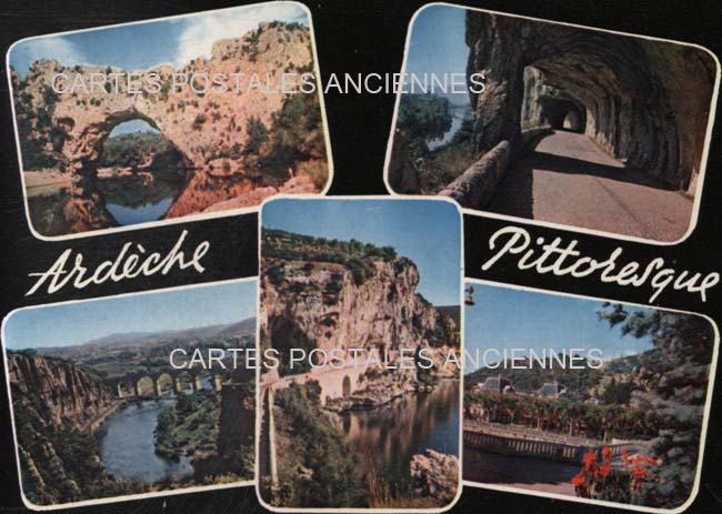 Cartes postales anciennes > CARTES POSTALES > carte postale ancienne > cartes-postales-ancienne.com Auvergne rhone alpes Ardeche Vallon Pont d'Arc