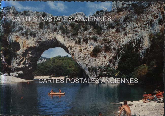 Cartes postales anciennes > CARTES POSTALES > carte postale ancienne > cartes-postales-ancienne.com Auvergne rhone alpes Ardeche Vallon Pont d'Arc