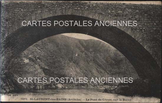 Cartes postales anciennes > CARTES POSTALES > carte postale ancienne > cartes-postales-ancienne.com Auvergne rhone alpes Ardeche Saint Laurent Les Bains