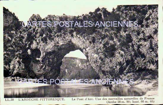 Cartes postales anciennes > CARTES POSTALES > carte postale ancienne > cartes-postales-ancienne.com Auvergne rhone alpes Ardeche Vallon Pont d'Arc