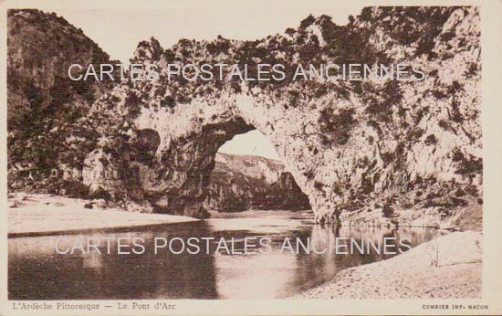 Cartes postales anciennes > CARTES POSTALES > carte postale ancienne > cartes-postales-ancienne.com Auvergne rhone alpes Ardeche Vallon Pont d'Arc