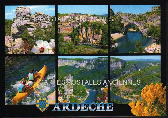 Cartes postales anciennes > CARTES POSTALES > carte postale ancienne > cartes-postales-ancienne.com Auvergne rhone alpes Ardeche Vallon Pont d'Arc