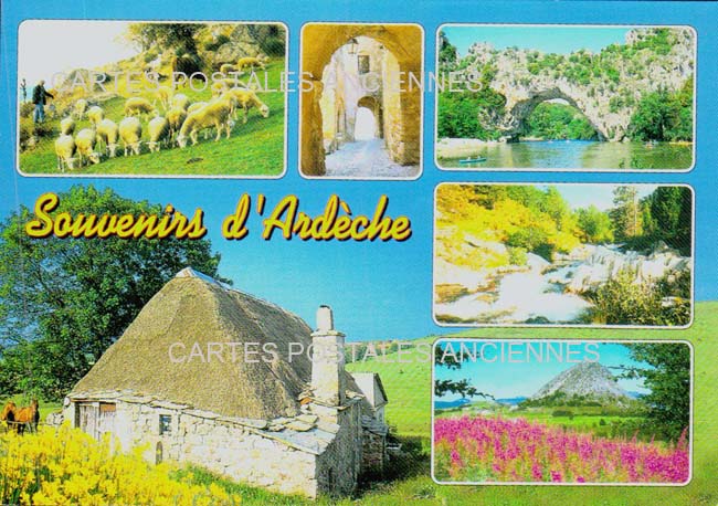 Cartes postales anciennes > CARTES POSTALES > carte postale ancienne > cartes-postales-ancienne.com Auvergne rhone alpes Ardeche Vallon Pont d'Arc
